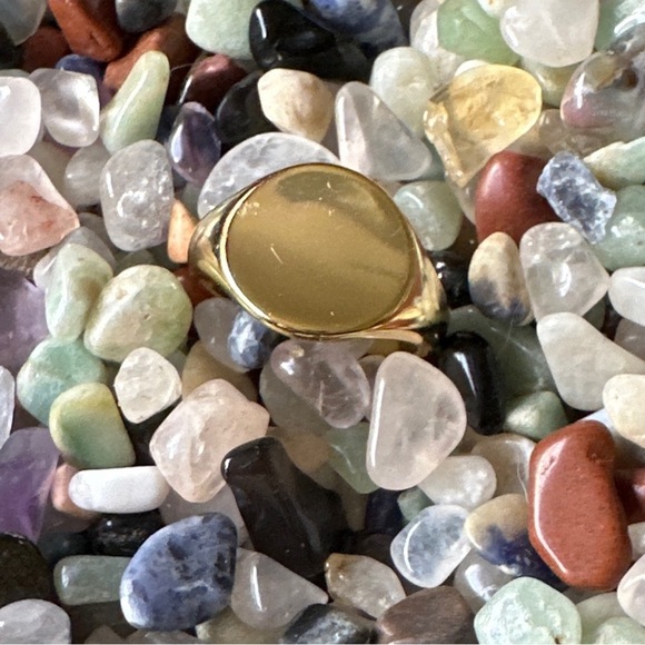 Vermeil gold cuff minimalist adjustable ring/overlay in 925 silver stampED - Picture 4 of 5